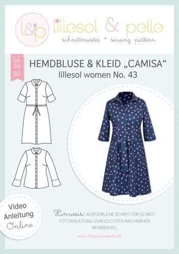 Papierschnitt lillesol woman No.43, Hemdbluse & Kleid "Camisa"